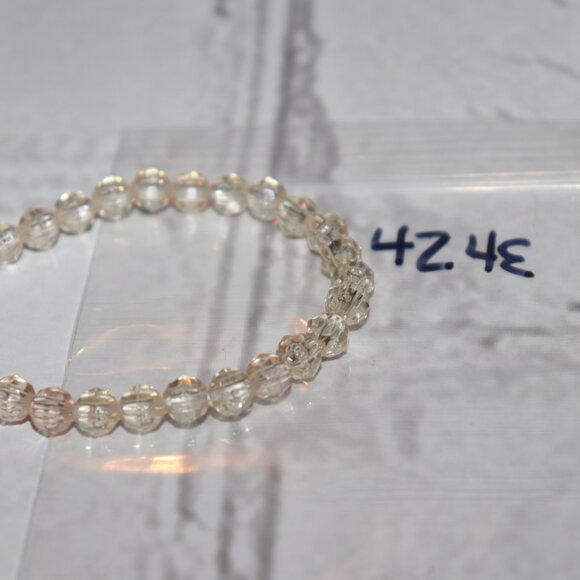 Beautiful lightweight cognac crystal beaded bracelet 7" NWOT - Picture 5 of 5